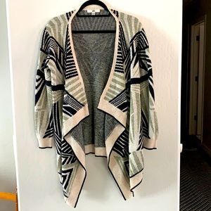 Open front and drape cardigan
